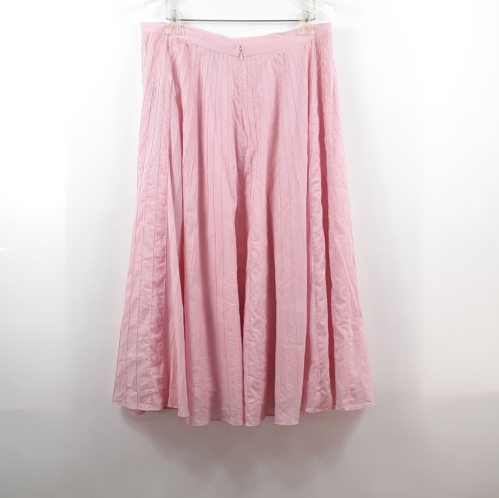 Lauren Ralph Lauren Pink Pleated Skirt Long 12 - Picture 12 of 14